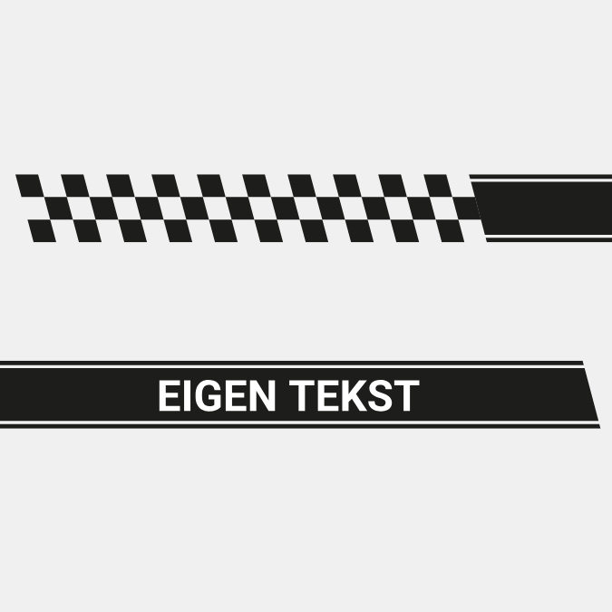 Racing Stripes | Delaware | Avec texte personnalisé! | Ensemble de 2 bandes