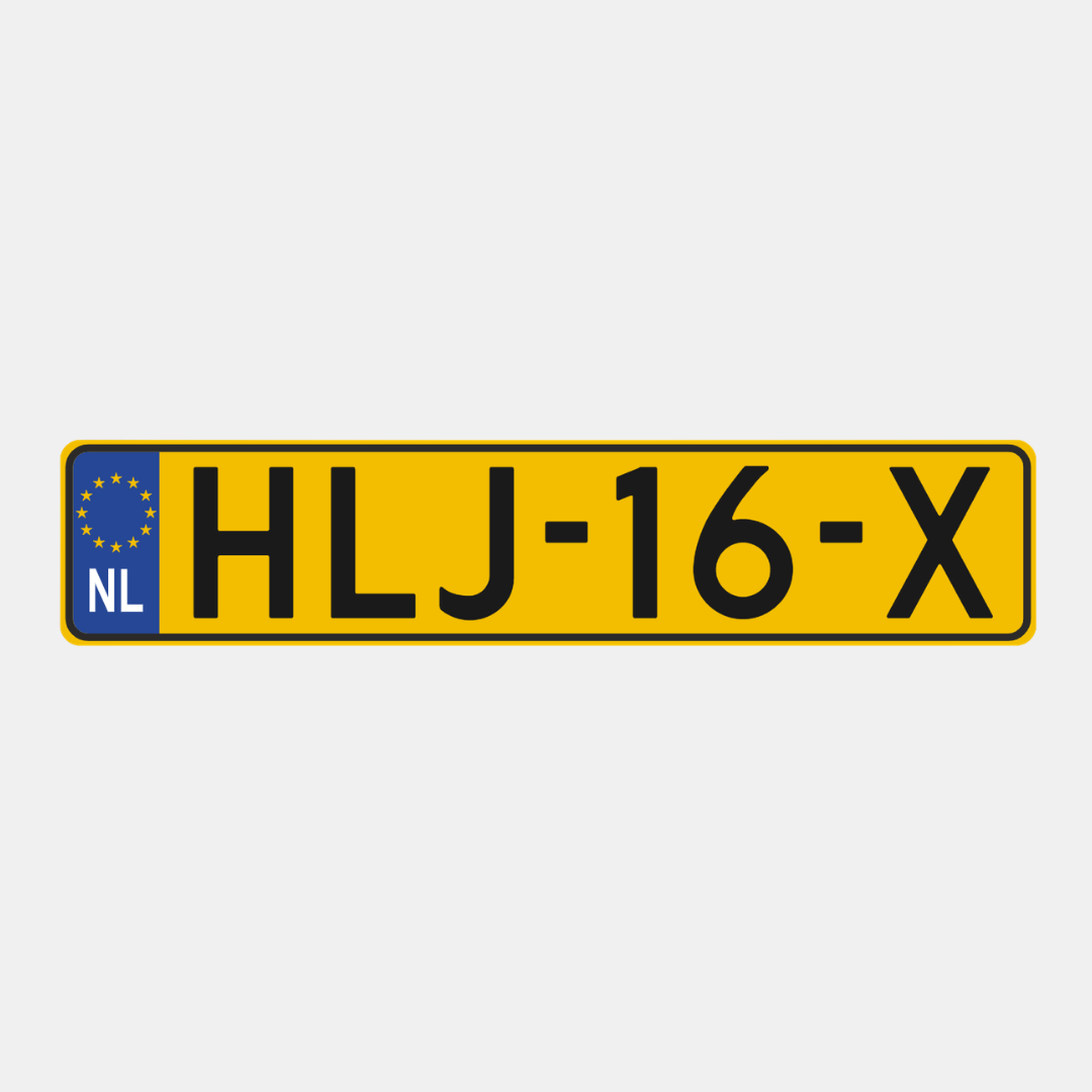 Kentekenplaat sticker met eigen tekst | Maak je eigen kenteken