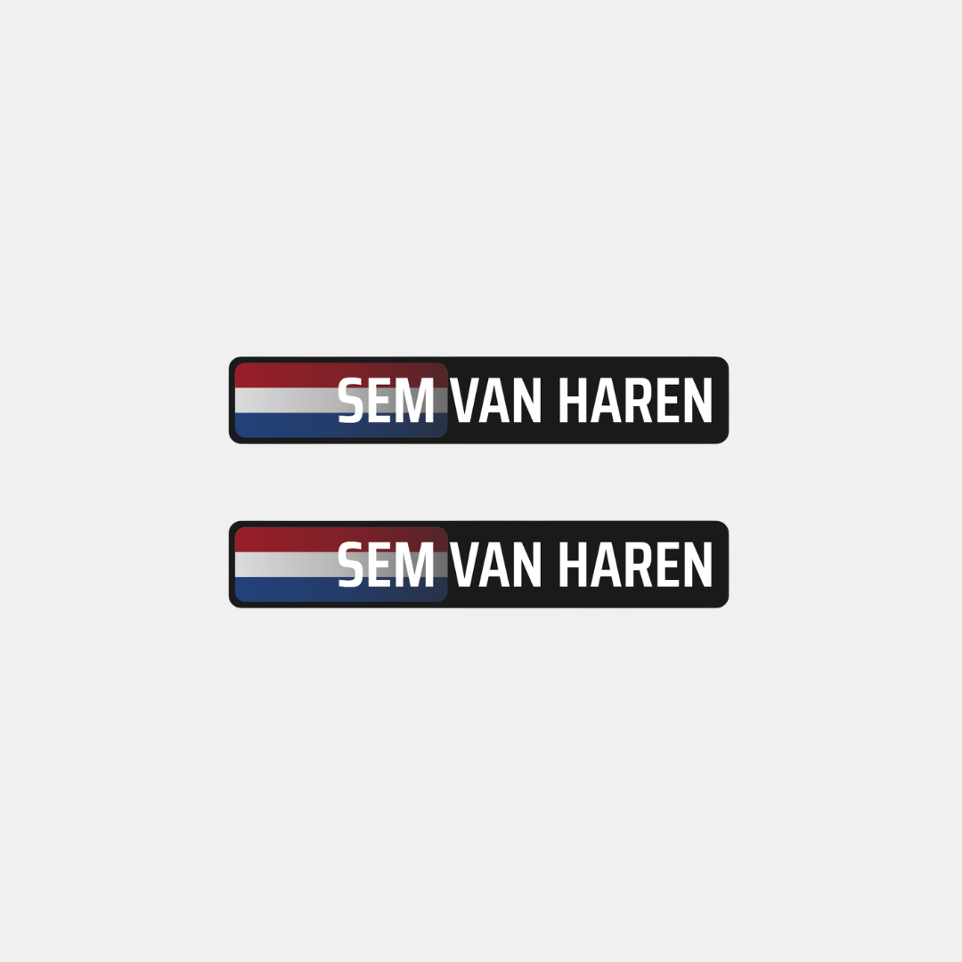 Autocollant nom & drapeau 'Cauberg' vélo
